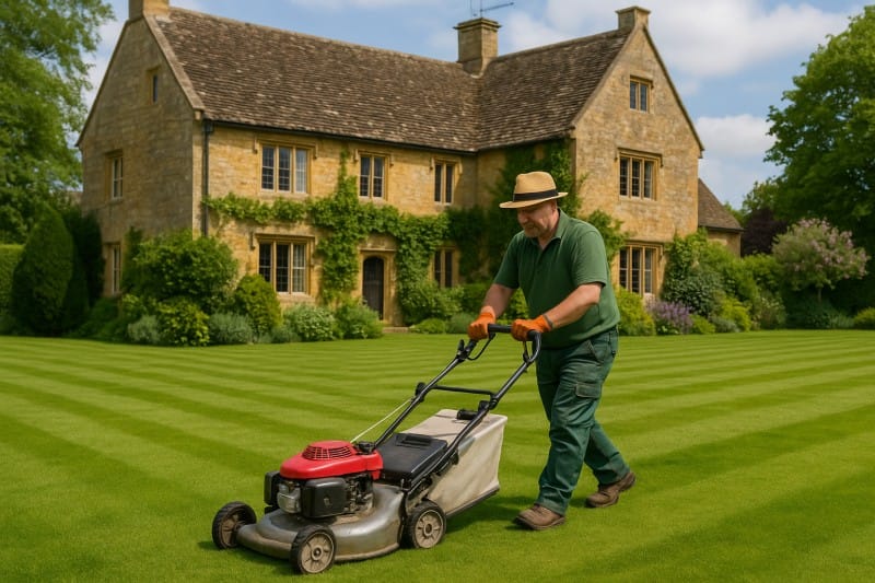 Lawn in August in South East London