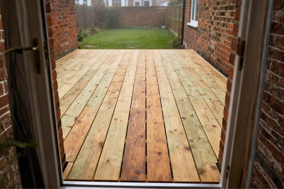 decking installation South East London Victorian terrace garden SE London (3) decking installation South East London Victorian terrace garden SE London
